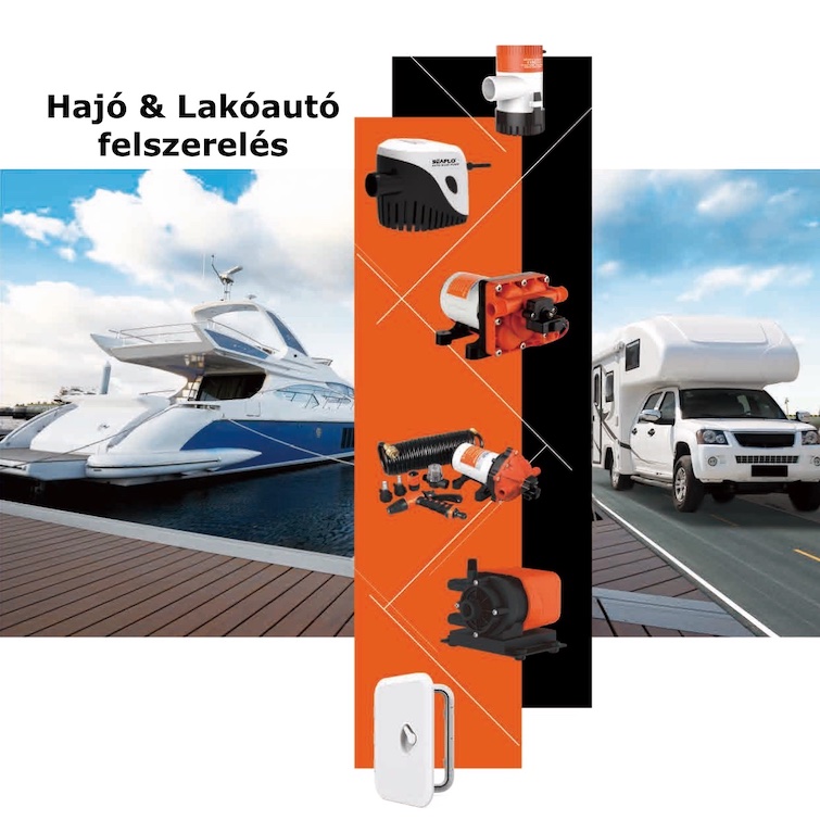 Kemping, lakókocsi és hajó szivattyú